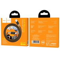 Дата кабель HOCO X48 круглый силиконовый Type C 1m 3A Black