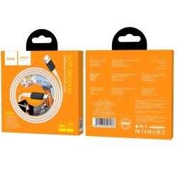 Дата кабель HOCO X48 круглый силиконовый Type C 1m 3A White