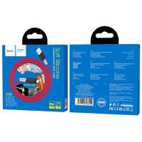 Дата кабель HOCO X48 круглый силиконовый Micro 1m 2.4A Red
