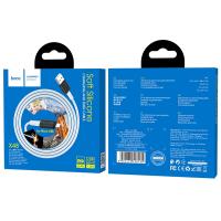 Дата кабель HOCO X48 круглый силиконовый Micro 1m 2.4A White