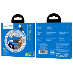 Дата кабель HOCO X48 круглый силиконовый Micro 1m 2.4A White