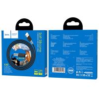 Дата кабель HOCO X48 круглый силиконовый Micro 1m 2.4A Black