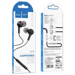 Наушники с микрофоном HOCO M78 Placer 1.2m Black