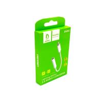 Переходник / Адаптер наушников DENMEN DU02 Lightning+3.5mm White 