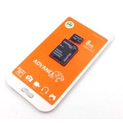 Карта памяти  8Gb ADVANCE MEDIA Micro SD + adapter