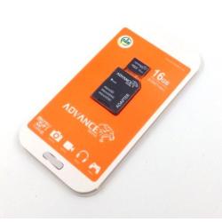 Карта памяти 16Gb ADVANCE MEDIA Micro SD + adapter
