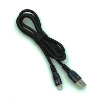 Дата кабель I-018 плетенный круглый Lightning 1.0m Black (тех. упаковка)
