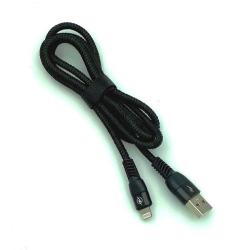 Дата кабель I-018 плетенный круглый Lightning 1.0m Black (тех. упаковка)