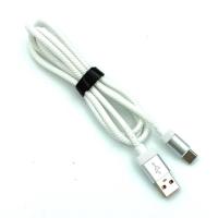 Дата кабель TC-018 плетенный круглый Type C 1.0m White (тех. упаковка)