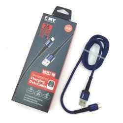 Дата кабель EMY MY-452 micro USB Blue