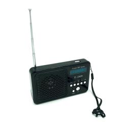 Колонка MP3 T-209 с фонариком Black