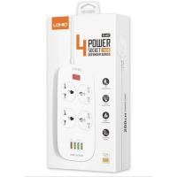 Сетевой удлинитель LDNIO SC4407 4 розетки/2.0m/2500W/18W + 4USB (5V/3.1A)