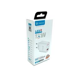 Сетевое ЗУ CELEBRAT C-H6-EU 18W Fast Charge 1USB White