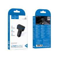 Автомобильное зарядное устройство Hoco Z63 (2Type-C/2USB, 3A) black