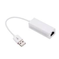 Ethernet Adapter USB2.0 LAN Plastic USB-A 30cm White