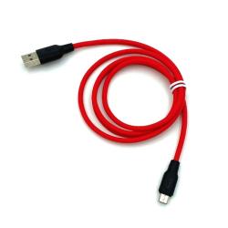 Дата кабель HOCO X21 Plus Silicone Food Grade Mirco USB 1m 2.4A Red