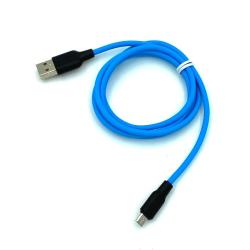 Дата кабель HOCO X21 Plus Silicone Food Grade Mirco USB 1m 2.4A Blue