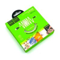 Дата кабель HOCO X21 Plus Silicone Food Grade Lightning 1m 2.4A White