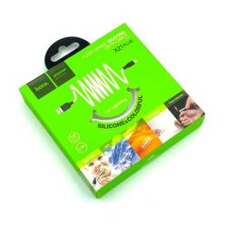 Дата кабель HOCO X21 Plus Silicone Food Grade Lightning 1m 2.4A White