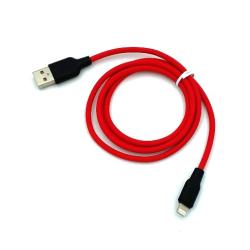 Дата кабель HOCO X21 Plus Silicone Food Grade Lightning 1m 2.4A Red