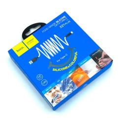 Дата кабель HOCO X21 Plus Silicone Food Grade Type C 1m 2.4A Blue