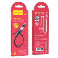 Магнитный кабель HOCO X52 Lightning круглый силиконовый 1m 2.4A Black