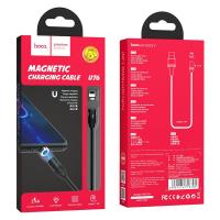 Магнитный кабель 360 HOCO U76 Lightning круглый плетенный 1.2m 2.4A  Black