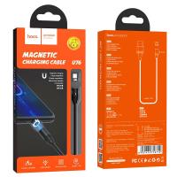 Магнитный кабель 360 HOCO U76 Micro USB круглый плетенный 1.2m 2.4A  Black