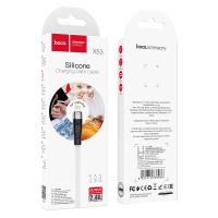Дата кабель HOCO X53 плоский силиконовый Lightning 1m 2.4A White