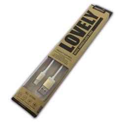 Дата кабель Remax RC-010m Lovely micro USB Gold