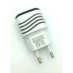 Сетевое ЗУ D13 Wave (5V/2.1A/2USB) White 