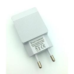 Сетевое ЗУ D14 Line (5V/2.1A/2USB) White 