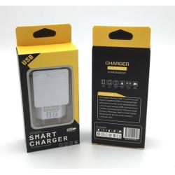Сетевое ЗУ D14 Line (5V/2.1A/2USB) White 