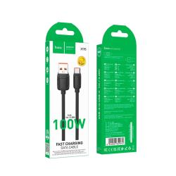 Дата кабель HOCO X115 Type C 100W 5A 1m Black