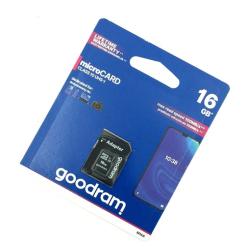 Карта памяти 16Gb Goodram Class 10 Micro SD + adapter