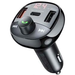 FM модулятор Remax RCC331 Bluetooth Lodi Series 2USB/1PD 64.5W Black