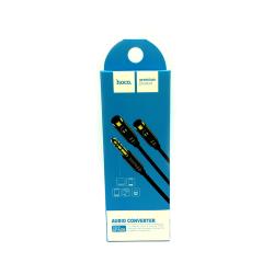Кабель HOCO UPA06 Audio Converter 1 to 2 Black