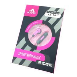 Наушники ADIDAS AY-101 + mic Pink