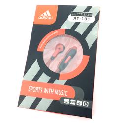 Наушники ADIDAS AY-101 + mic Red