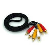 Кабель аудио 3RCA-3RCA (3 тюльпана - 3 тюльпана) 1.5 м