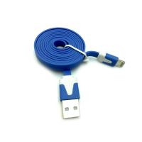 Дата кабель FLAT iPhone 5 1m Blue (тех. упаковка)