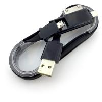Дата кабель FLAT ROLL 3in1 micro USB/iPhone 4/5 Black (тех. упаковка)