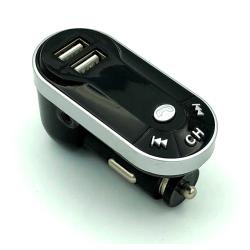 FM модулятор ALS-A909 Bluetooth + Charger (2USB/5V/1.2A) Silver