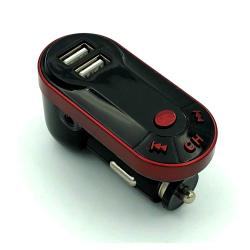 FM модулятор ALS-A909 Bluetooth + Charger (2USB/5V/1.2A) Red