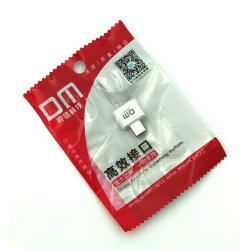 OTG переходник DM AD020 Type C to USB Plastic White