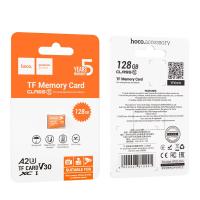 Карта памяти Micro SD 128Gb HOCO CL10 A2 Class 10 Orange