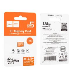 Карта памяти Micro SD 128Gb HOCO CL10 A2 Class 10 Orange