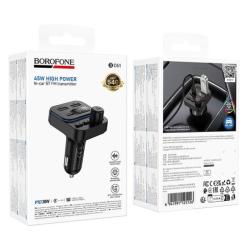 FM модулятор BOROFONE BC61 Bluetooth + Fast Charger 45W + PD Black
