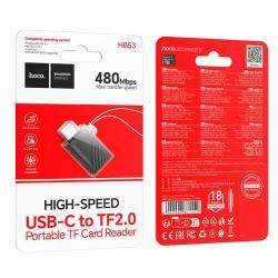 Кардрідер Type C HOCO HB53 micro SD/TF 480Mbps Black