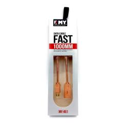 Дата кабель EMY MY-451 micro USB Gold